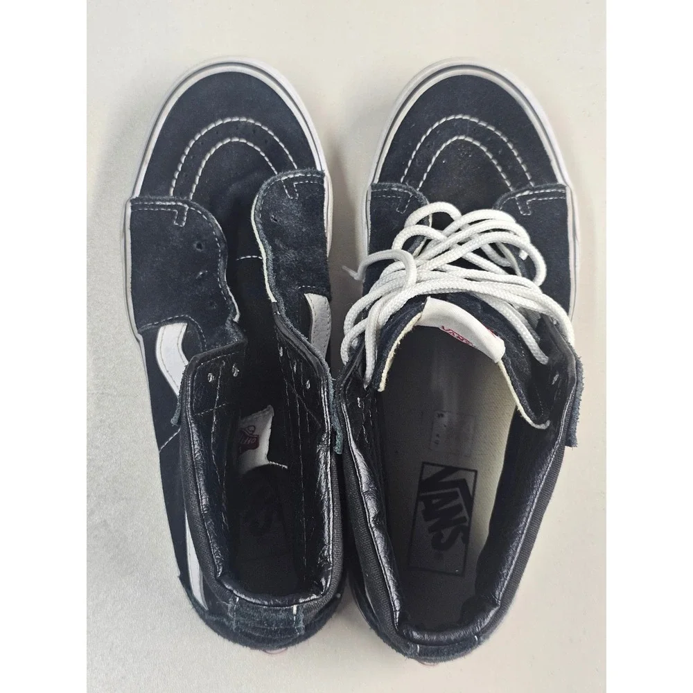 Vans Sk8-Hi Black White High Top Skate Shoes Mens 8 Womens 9.5 VN000D5IB8C